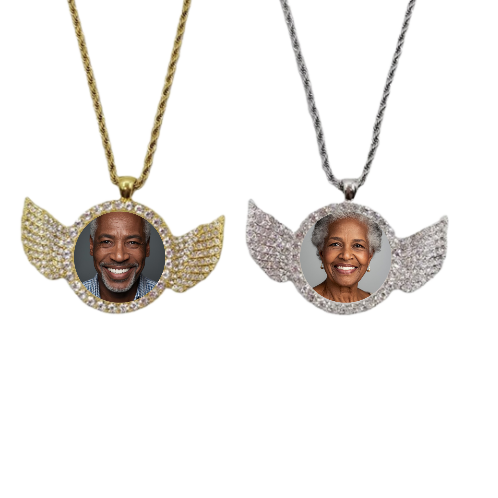 Collar con colgante alado